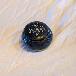 2/30$ Black Floral Ceramic Trinket Box